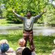 Moses (Mykelti Williamson) praying by a stream in a scene from WGN’s Underground
WGN